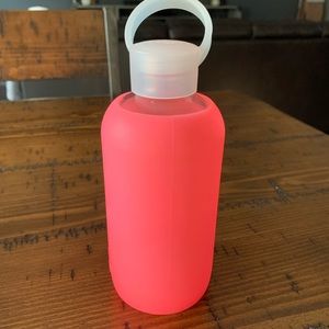 bkr Water Bottle Silicone Traveller Hot Pink Coral
